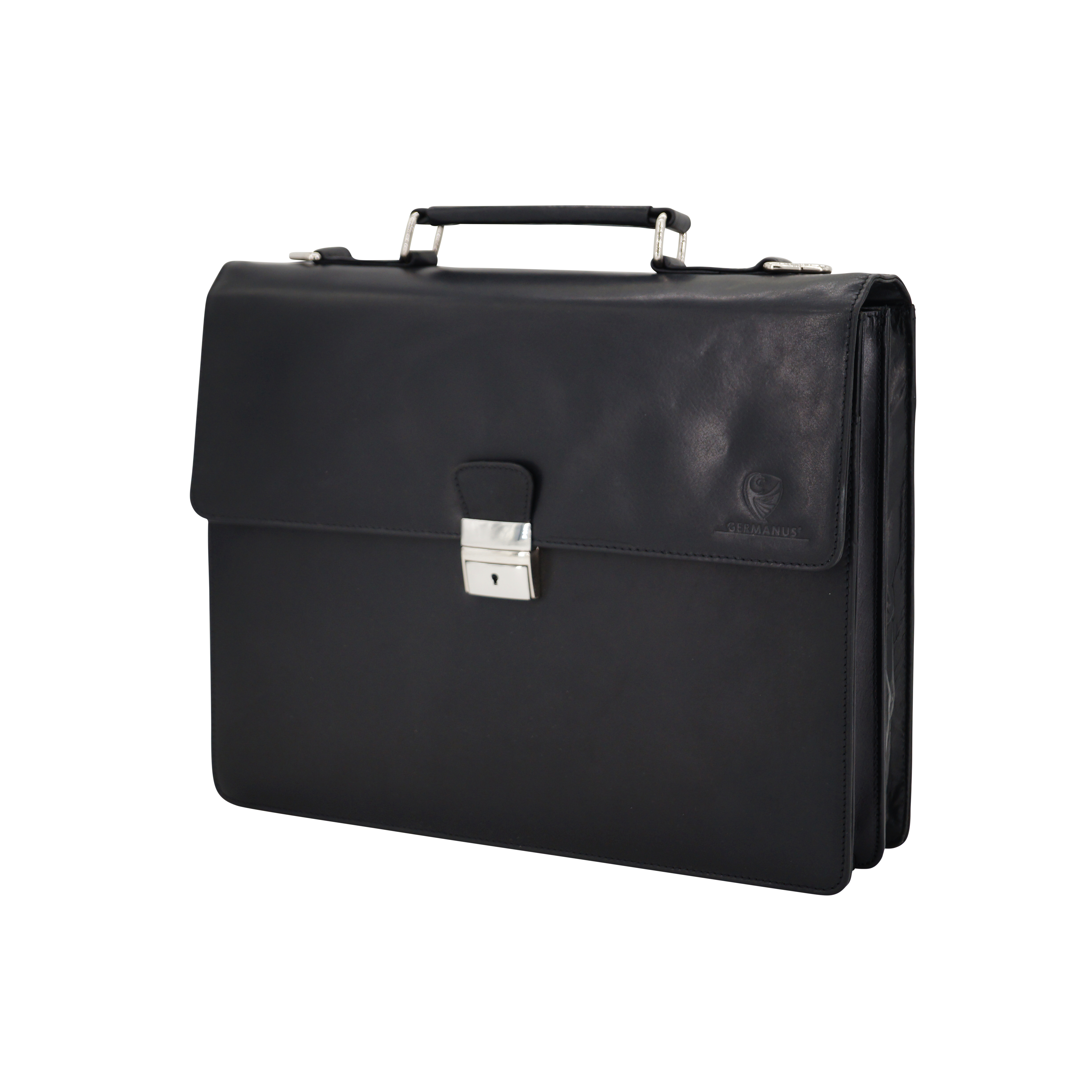 GERMANUS Aktentasche Gabriel aus Leder, schwarz